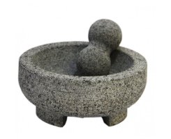 Vasconia 4-Cup Granite Molcajete Mörser mit Stößel...